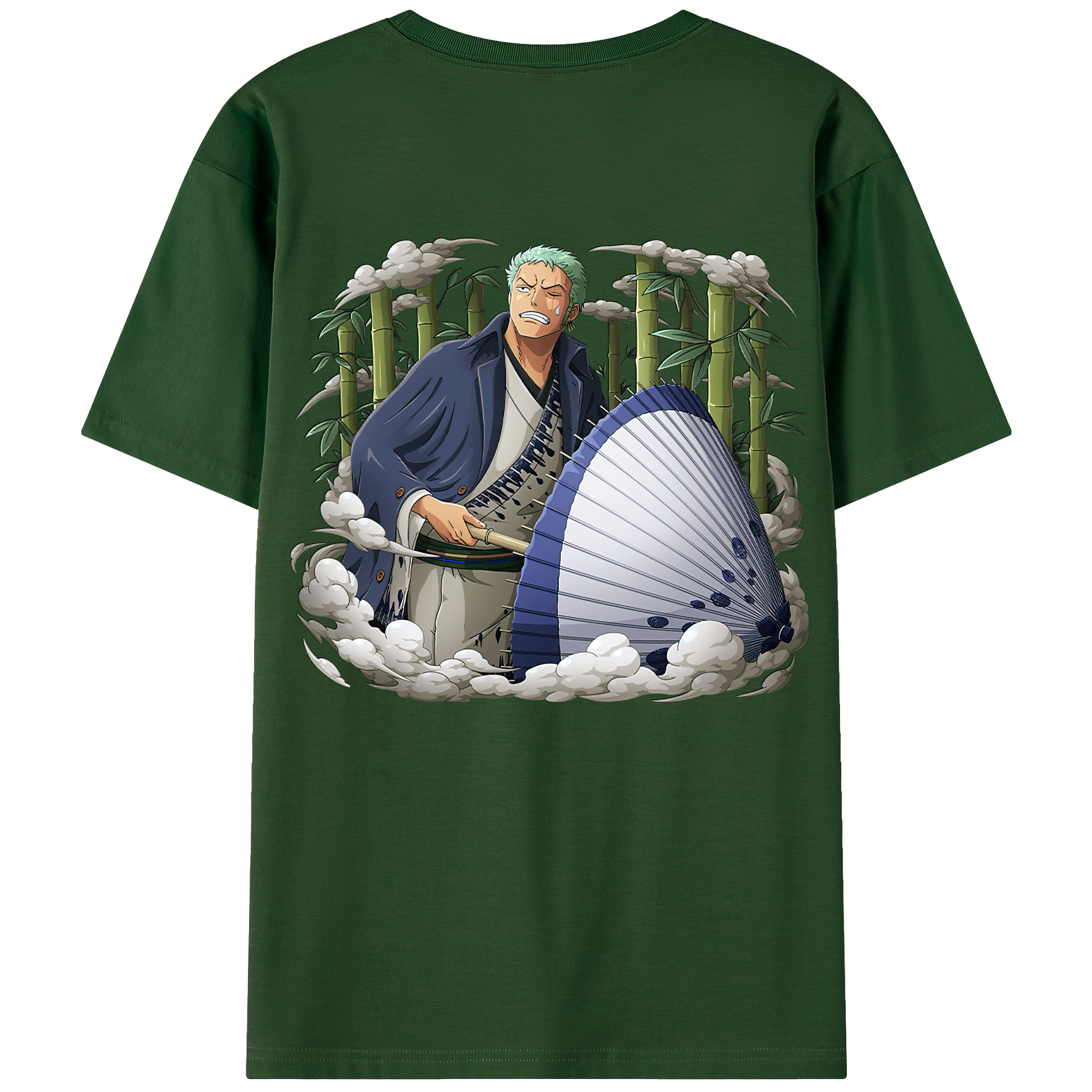 ワンピース ロロノア・ゾロ ONE PIECE Roronoa Zoro 綿100％半袖Tシャツ（背面プリント）